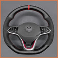 MEWANT Couvre Volant pour VW Golf 8 R-Line Golf GTI GTD GTE 8 Arteon Tiguan Touareg 2020-2021