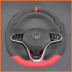 MEWANT Couvre Volant pour VW Golf 8 R-Line Golf GTI GTD GTE 8 Arteon Tiguan Touareg 2020-2021