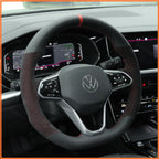 MEWANT Couvre Volant pour VW Golf 8 R-Line Golf GTI GTD GTE 8 Arteon Tiguan Touareg 2020-2021