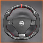 MEWANT Couvre Volant pour VW Golf GTI 5 Golf R32 Scirocco Passat Variant Tiguan R-Line 2005-2009
