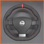 MEWANT Couvre Volant pour VW Golf GTI 5 Golf R32 Scirocco Passat Variant Tiguan R-Line 2005-2009