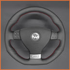 MEWANT Couvre Volant pour VW Golf GTI 5 Golf R32 Scirocco Passat Variant Tiguan R-Line 2005-2009