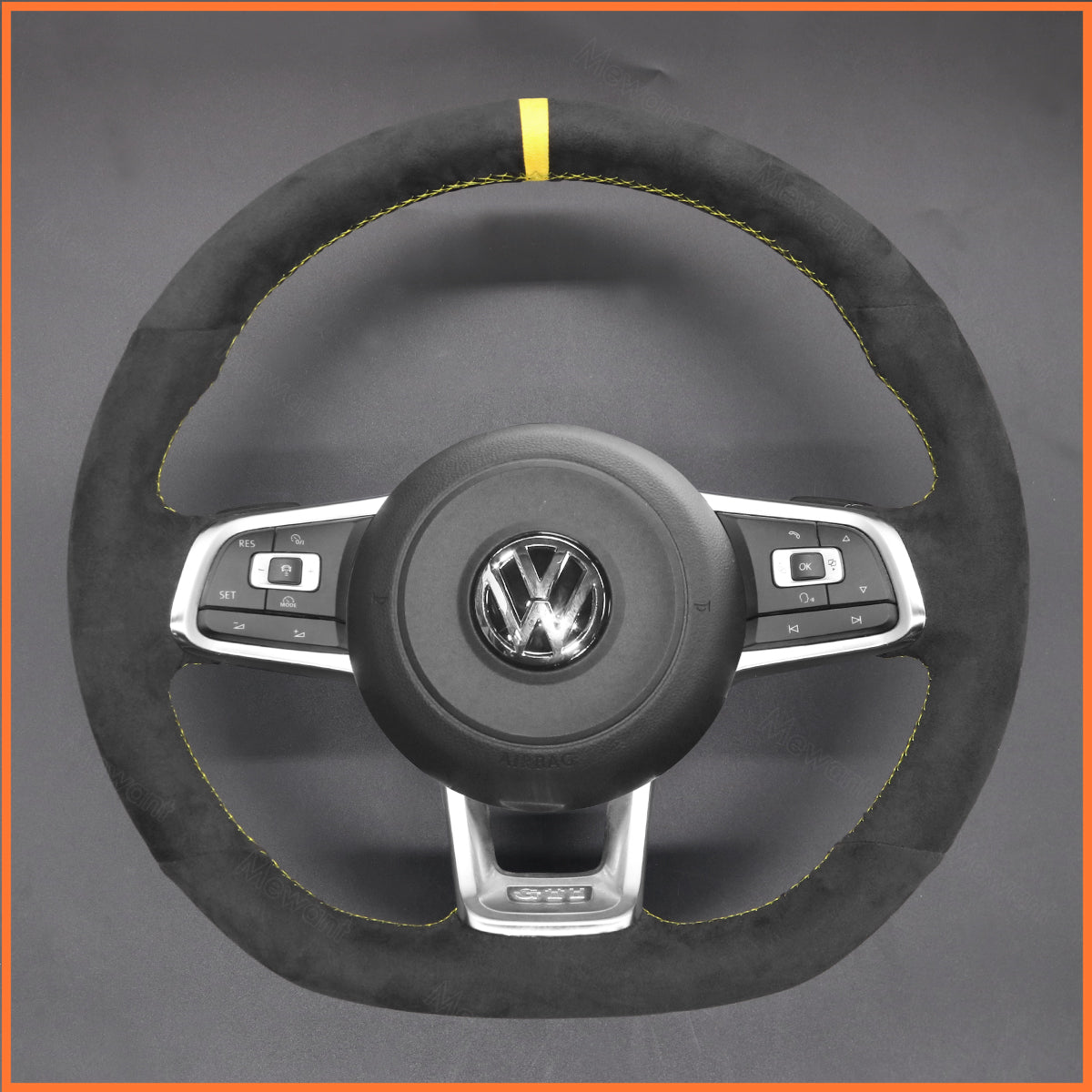 MEWANT Couvre Volant pour VW Golf GTI Jetta Polo Scirocco Arteon Passat Tiguan T-Roc 2013-2020