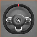 MEWANT Couvre Volant pour VW Golf GTI Jetta Polo Scirocco Arteon Passat Tiguan T-Roc 2013-2020