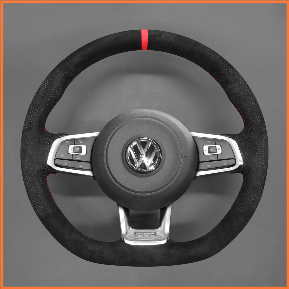 MEWANT Couvre Volant pour VW Golf GTI Jetta Polo Scirocco Arteon Passat Tiguan T-Roc 2013-2020