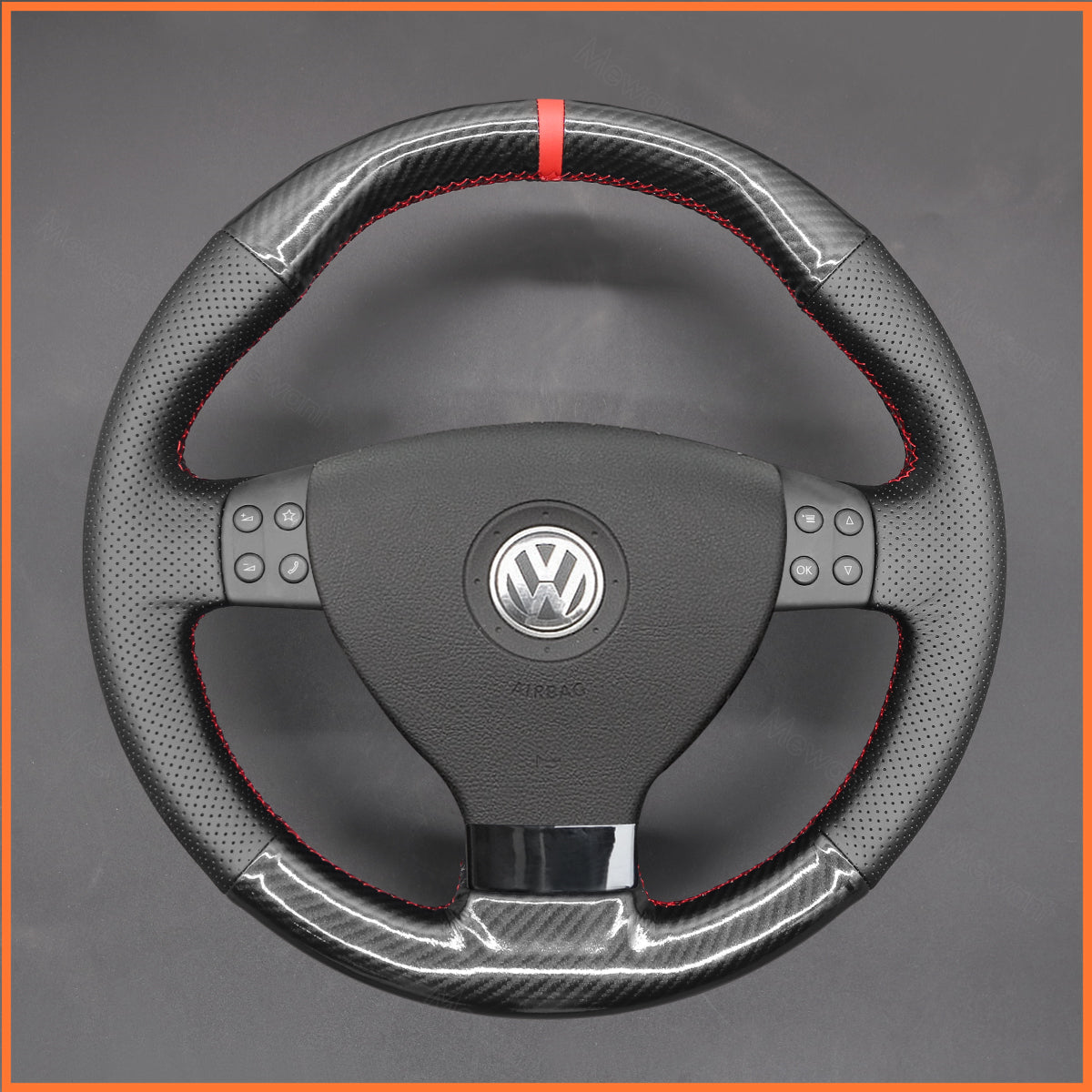MEWANT Couvre Volant pour Volkswagen VW EOS MK5 2005-2008