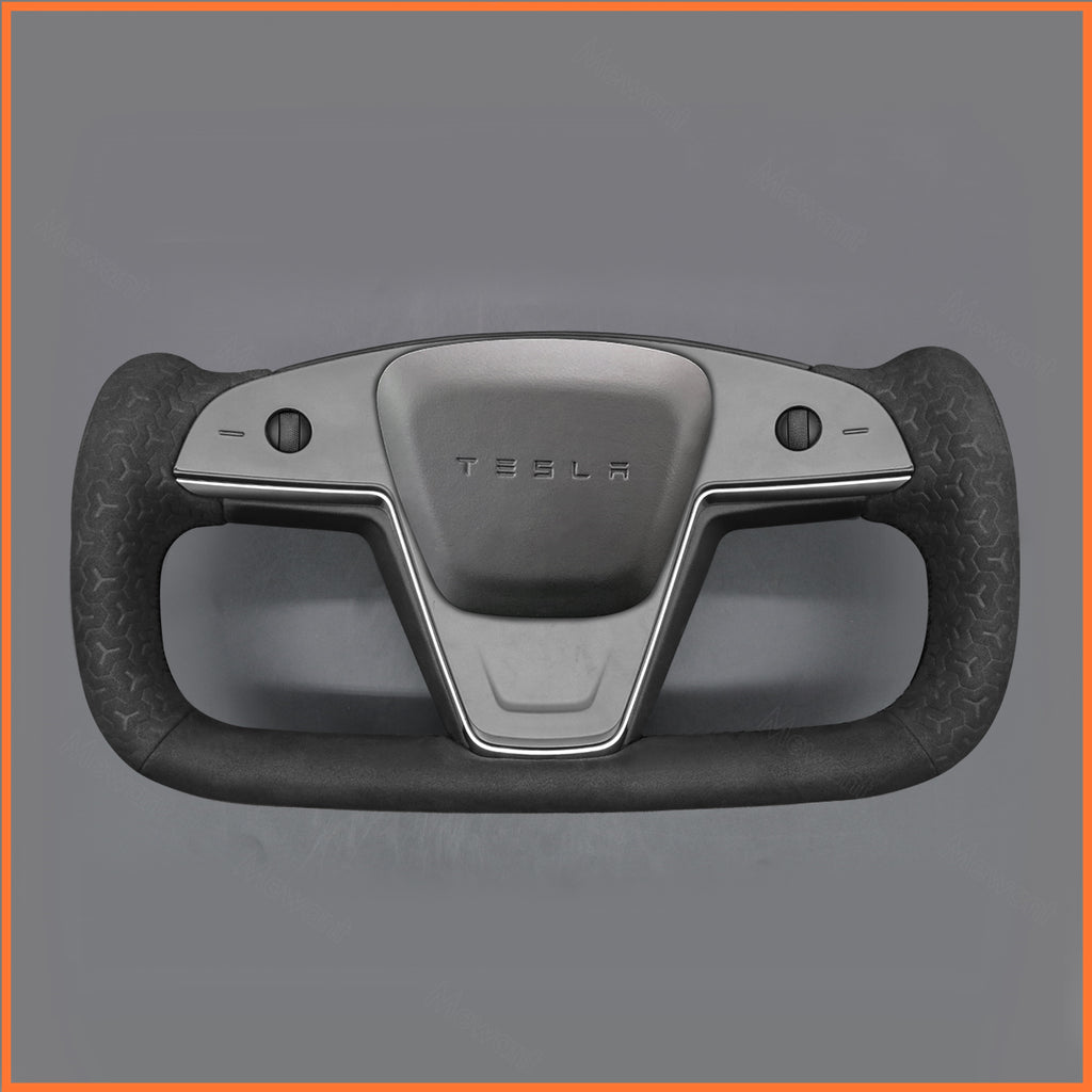 MEWANT Couvre Volant pour Yoke Lenkrad Tesla Model S 2022-2023 / Model X 2022-2023