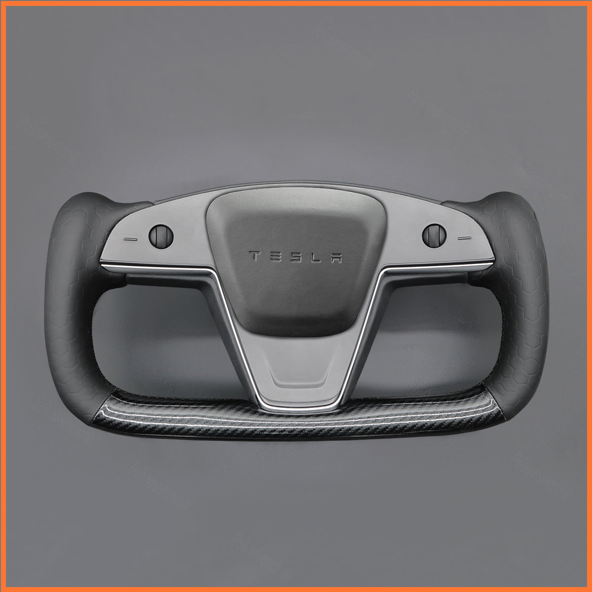 MEWANT Couvre Volant pour Yoke Lenkrad Tesla Model S 2022-2023 / Model X 2022-2023