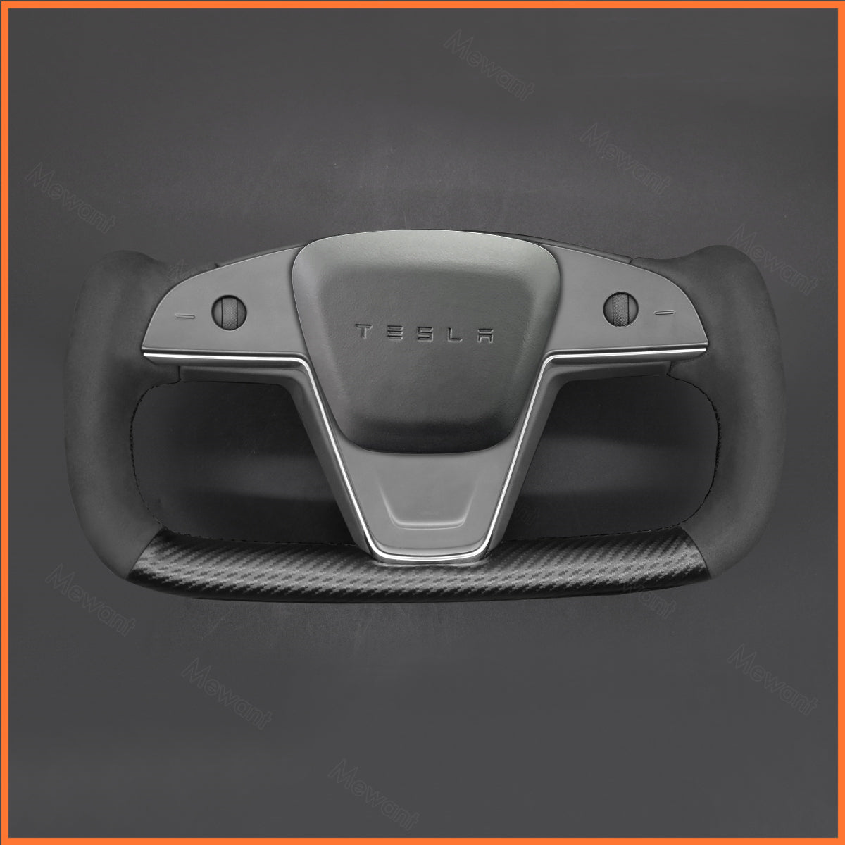 MEWANT Couvre Volant pour Yoke Lenkrad Tesla Model S 2022-2023 / Model X 2022-2023