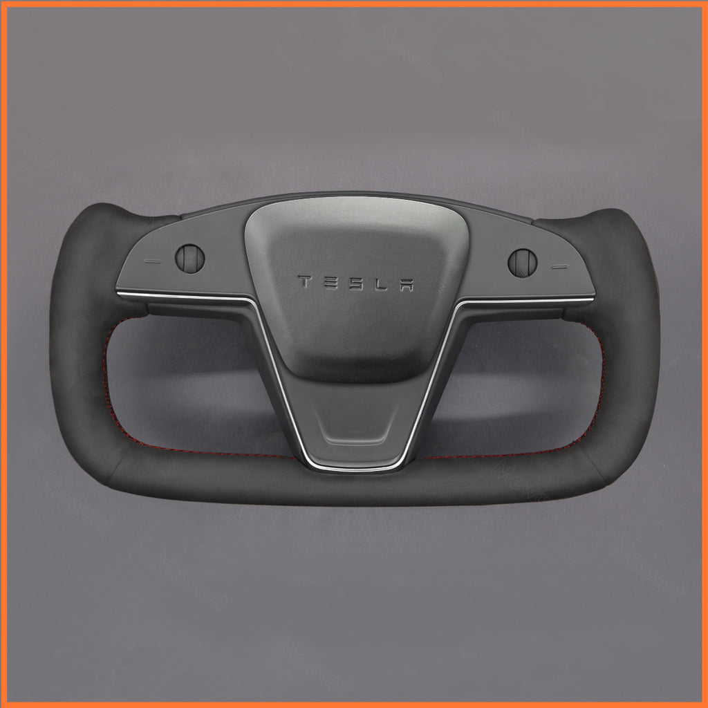 MEWANT Couvre Volant pour Yoke Lenkrad Tesla Model S 2022-2023 / Model X 2022-2023