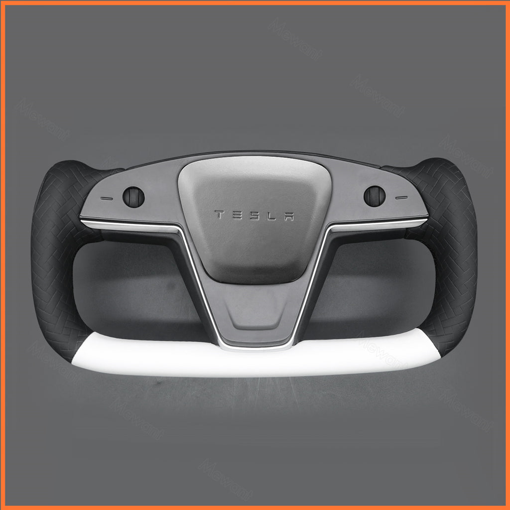 MEWANT Couvre Volant pour Yoke Lenkrad Tesla Model S 2022-2023 / Model X 2022-2023