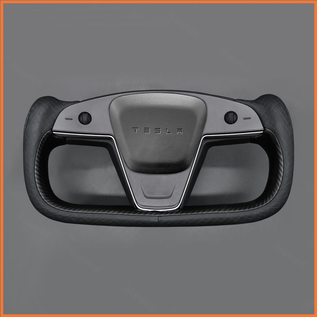 MEWANT Couvre Volant pour Yoke Lenkrad Tesla Model S 2022-2023 / Model X 2022-2023