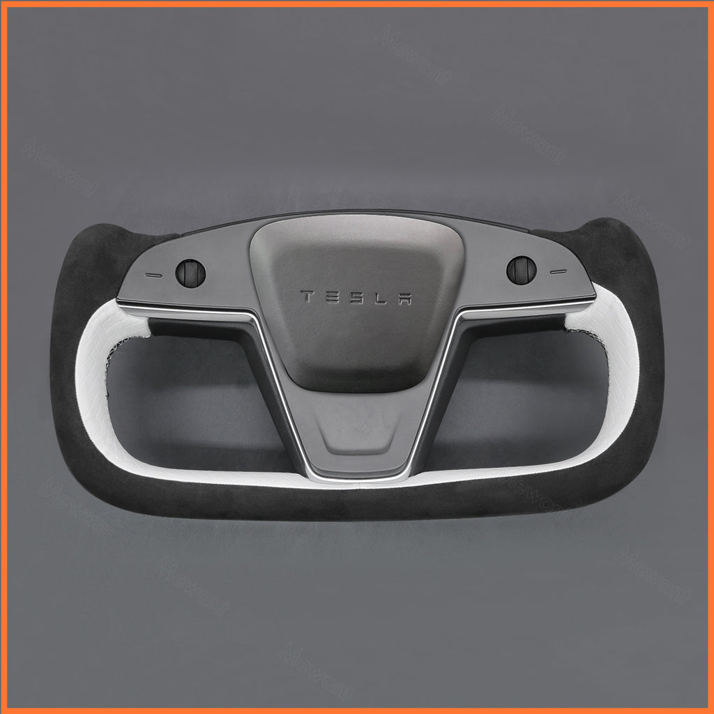 MEWANT Couvre Volant pour Yoke Lenkrad Tesla Model S 2022-2023 / Model X 2022-2023
