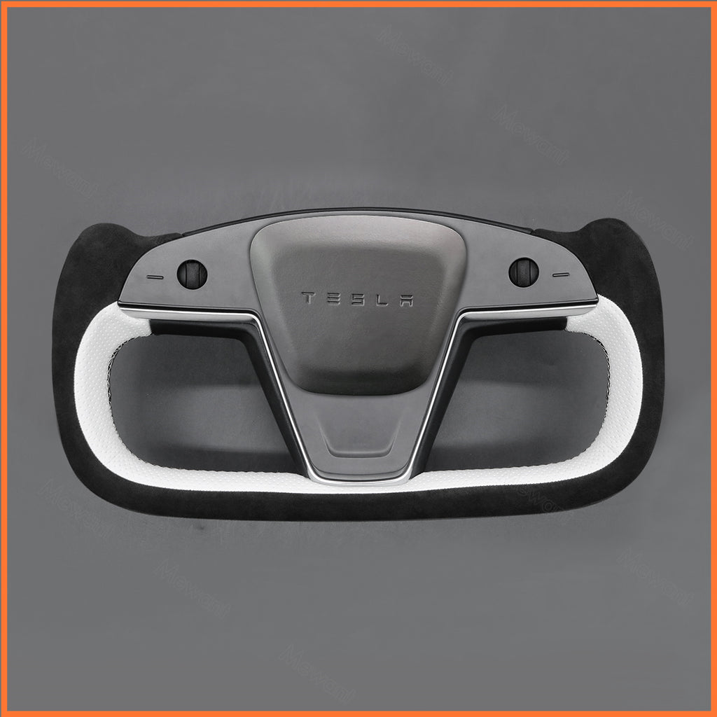 MEWANT Couvre Volant pour Yoke Lenkrad Tesla Model S 2022-2023 / Model X 2022-2023