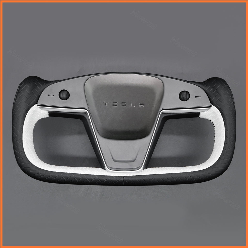 MEWANT Couvre Volant pour Yoke Lenkrad Tesla Model S 2022-2023 / Model X 2022-2023