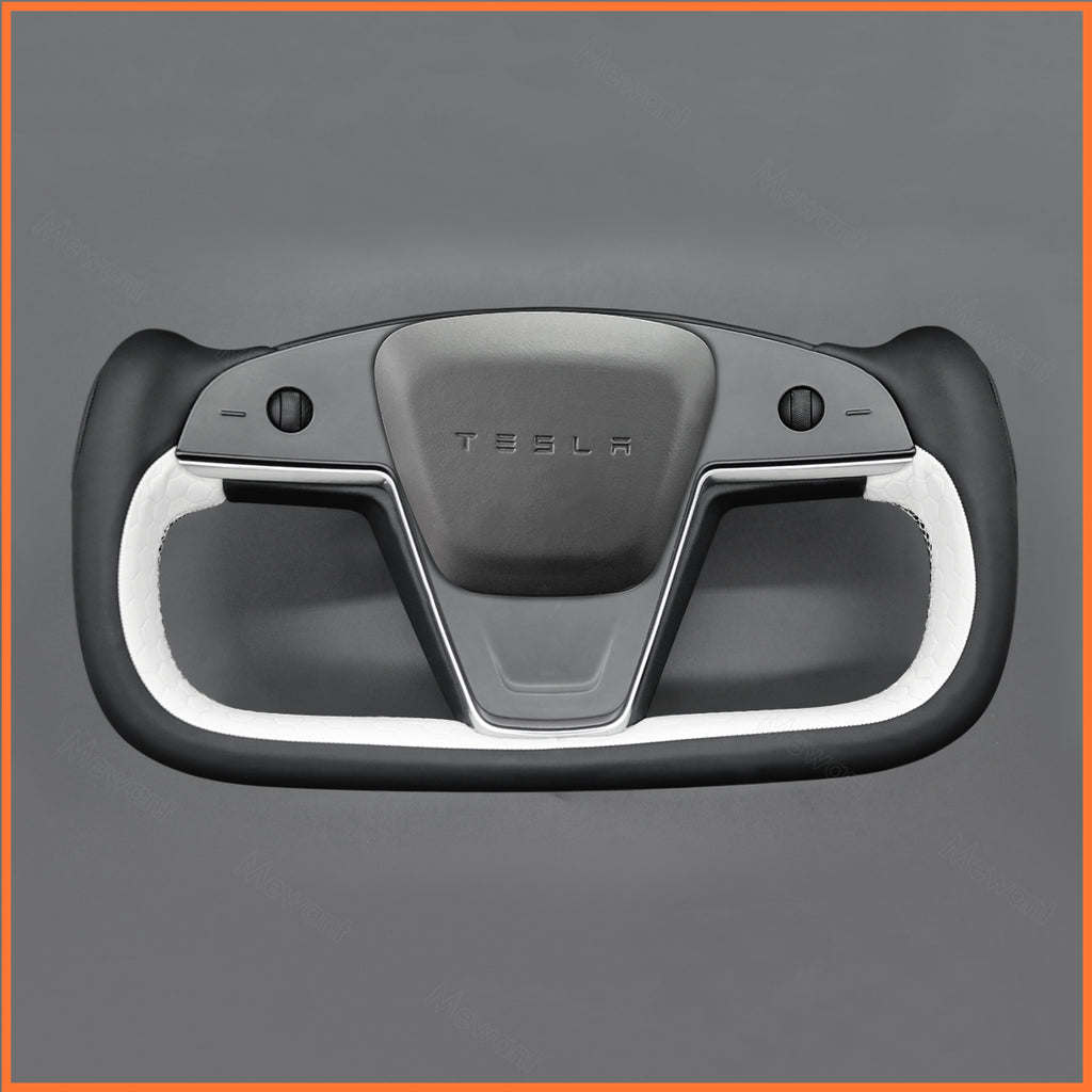 MEWANT Couvre Volant pour Yoke Lenkrad Tesla Model S 2022-2023 / Model X 2022-2023