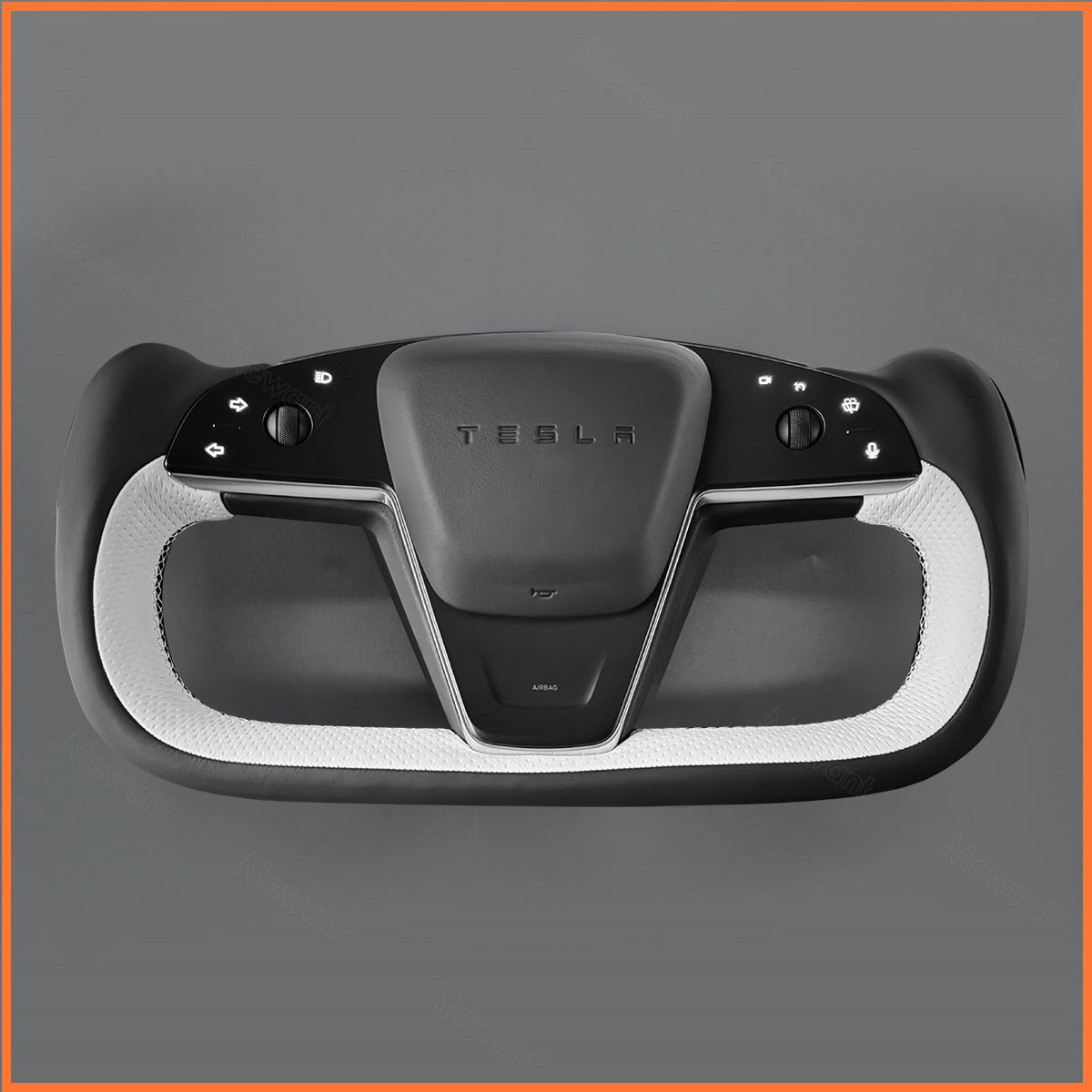 MEWANT Couvre Volant pour Yoke Lenkrad Tesla Model S 2022-2023 / Model X 2022-2023