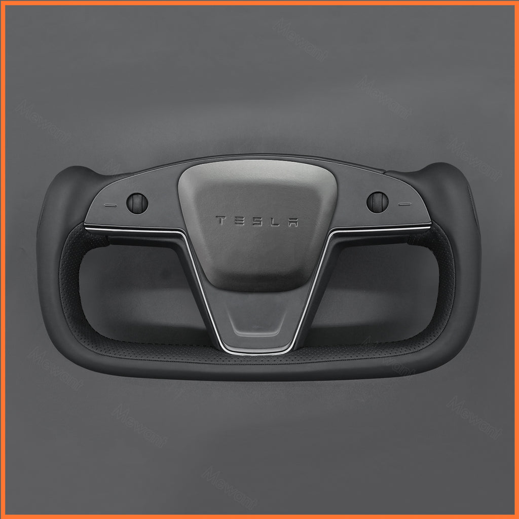 MEWANT Couvre Volant pour Yoke Lenkrad Tesla Model S 2022-2023 / Model X 2022-2023