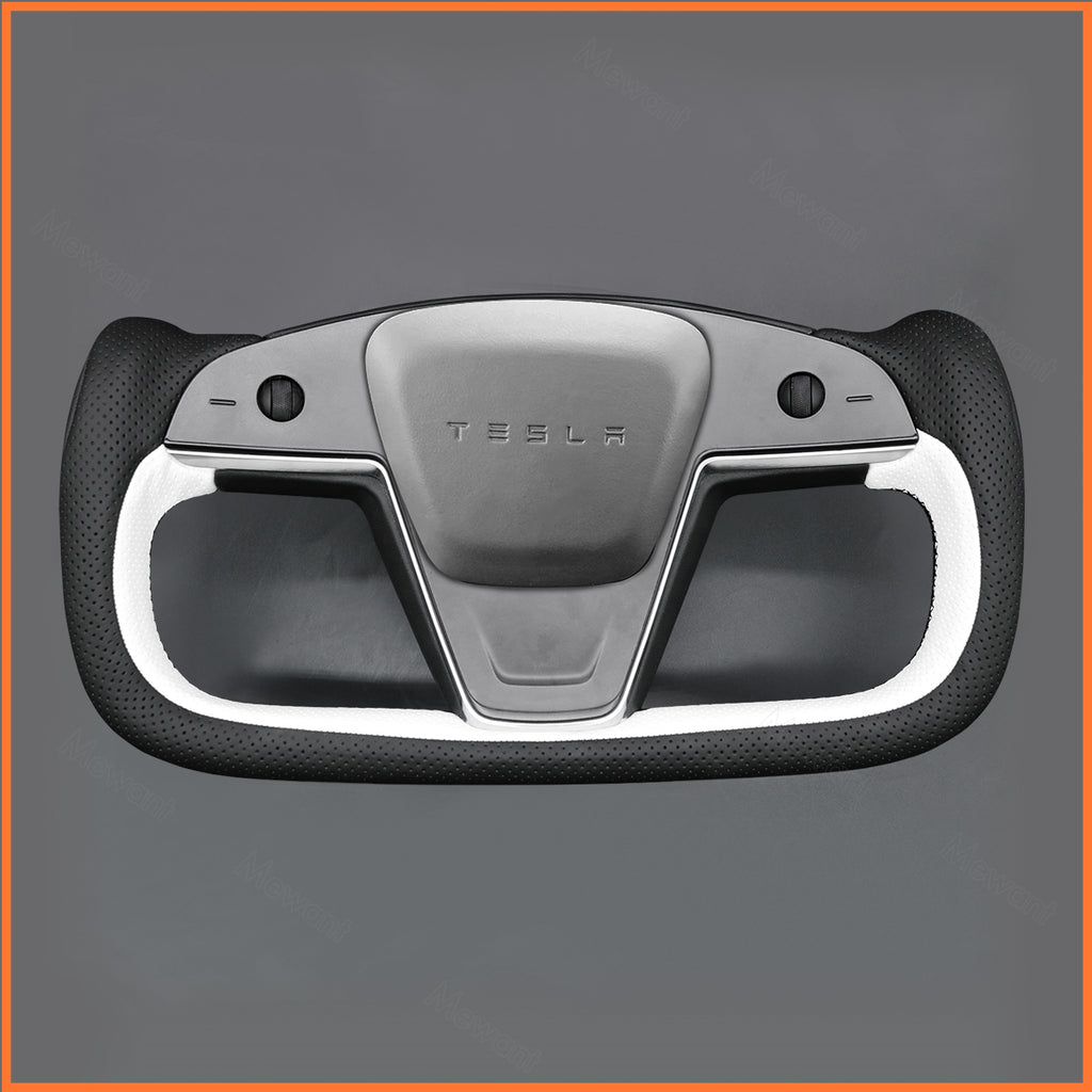 MEWANT Couvre Volant pour Yoke Lenkrad Tesla Model S 2022-2023 / Model X 2022-2023