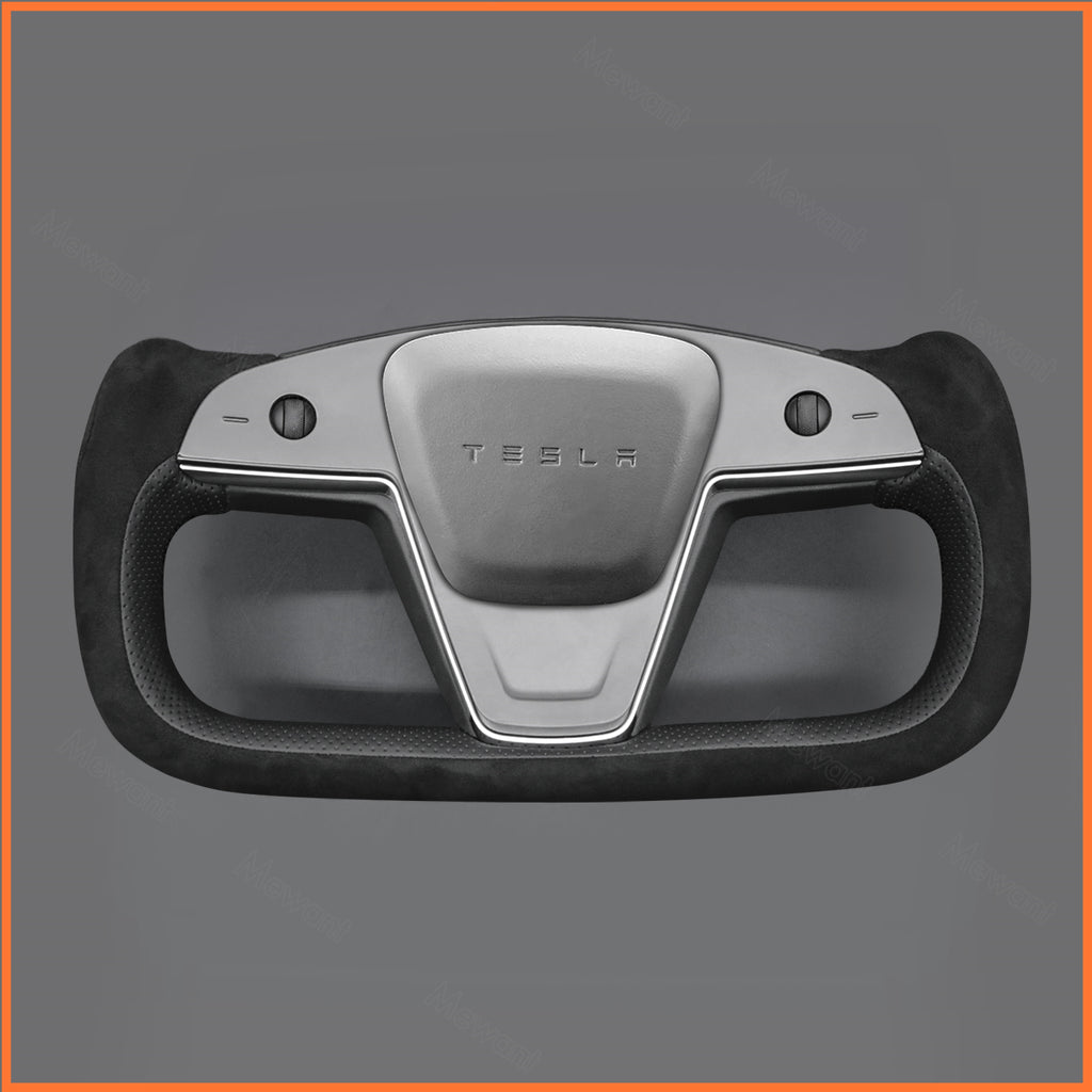 MEWANT Couvre Volant pour Yoke Lenkrad Tesla Model S 2022-2023 / Model X 2022-2023