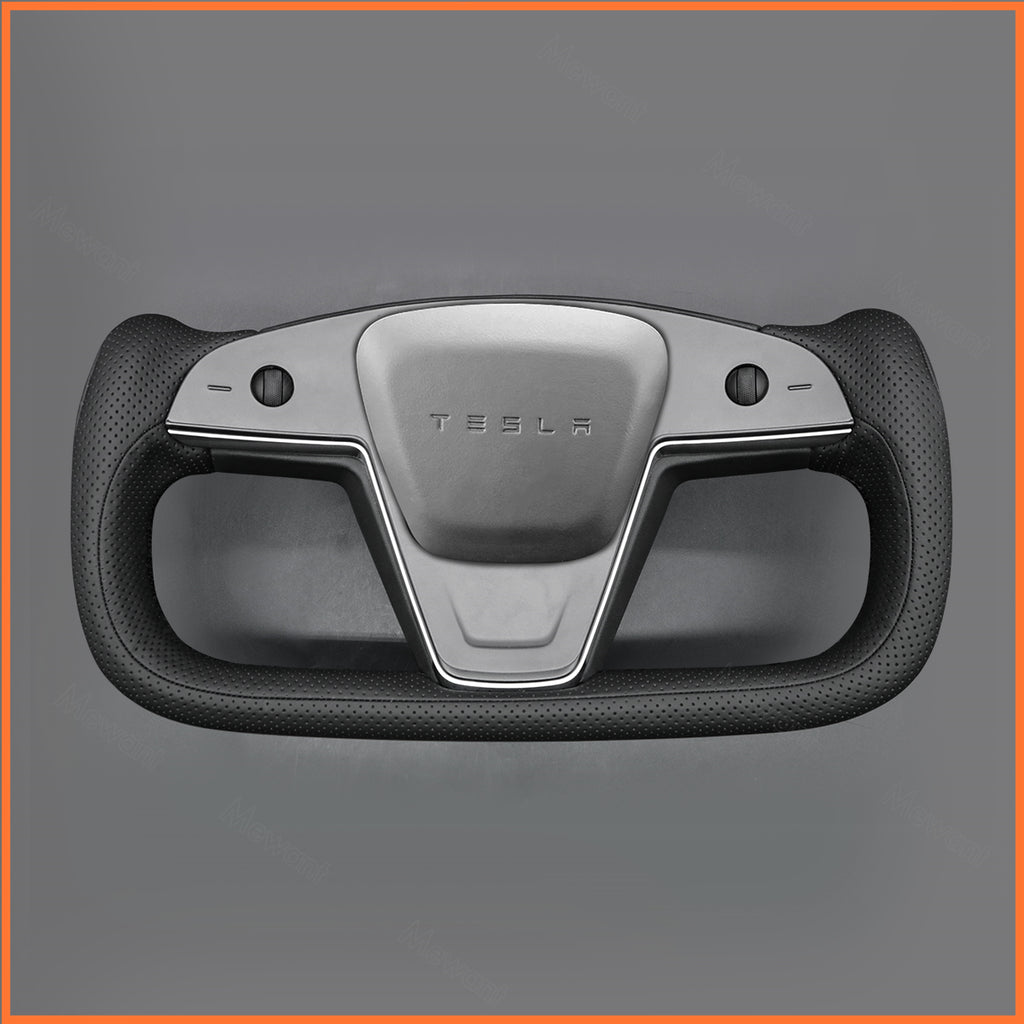MEWANT Couvre Volant pour Yoke Lenkrad Tesla Model S 2022-2023 / Model X 2022-2023