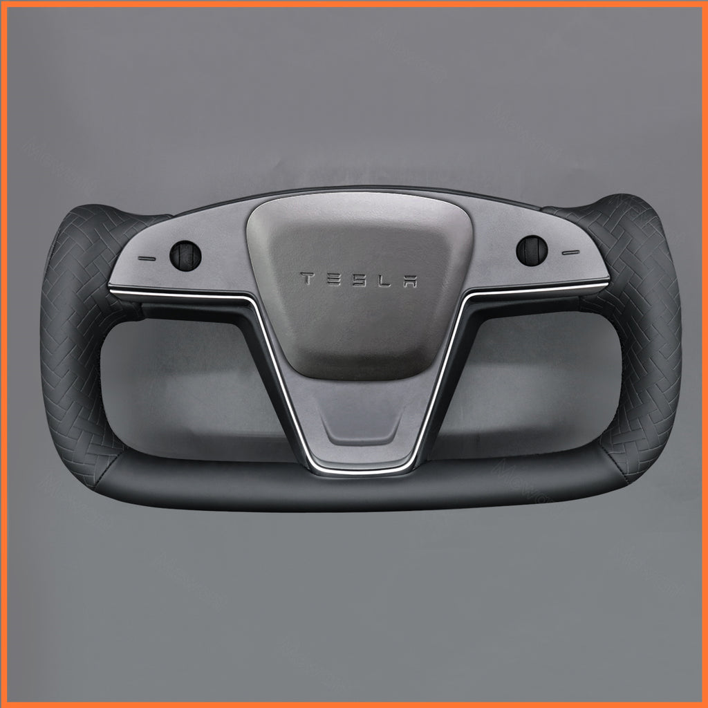 MEWANT Couvre Volant pour Yoke Lenkrad Tesla Model S 2022-2023 / Model X 2022-2023