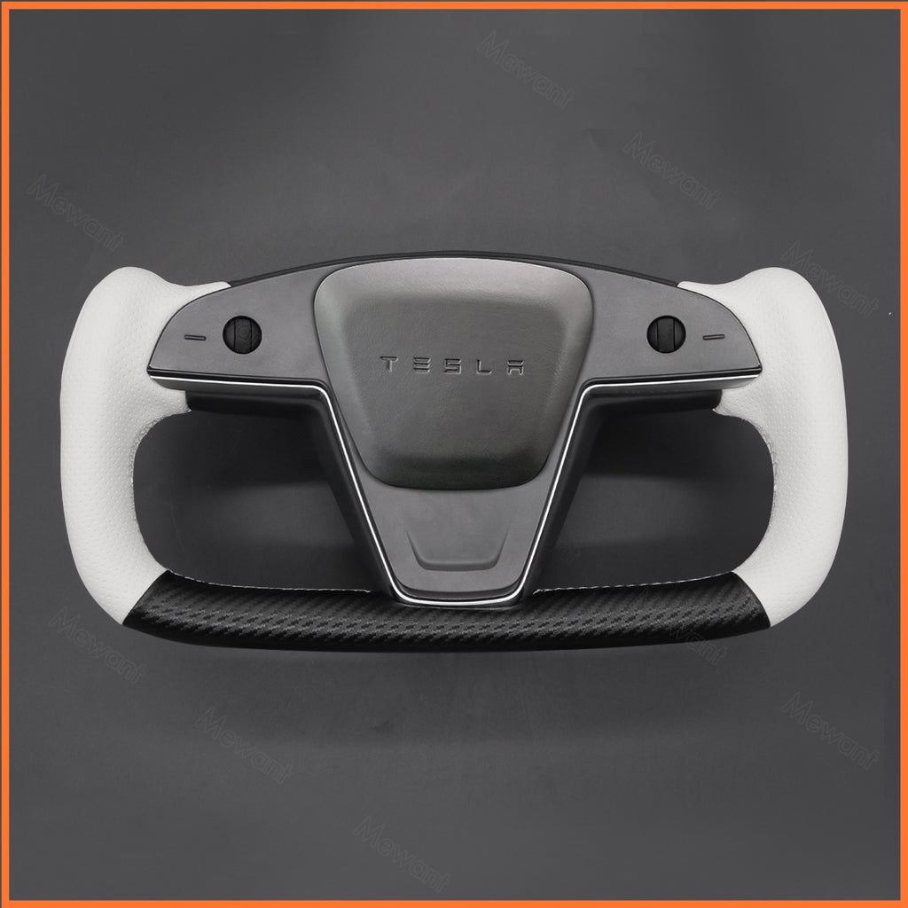 MEWANT Couvre Volant pour Yoke Lenkrad Tesla Model S 2022-2023 / Model X 2022-2023