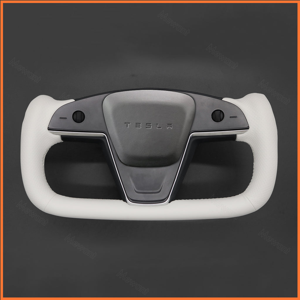 MEWANT Couvre Volant pour Yoke Lenkrad Tesla Model S 2022-2023 / Model X 2022-2023