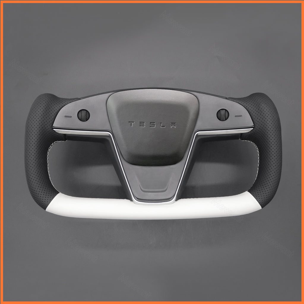 MEWANT Couvre Volant pour Yoke Lenkrad Tesla Model S 2022-2023 / Model X 2022-2023