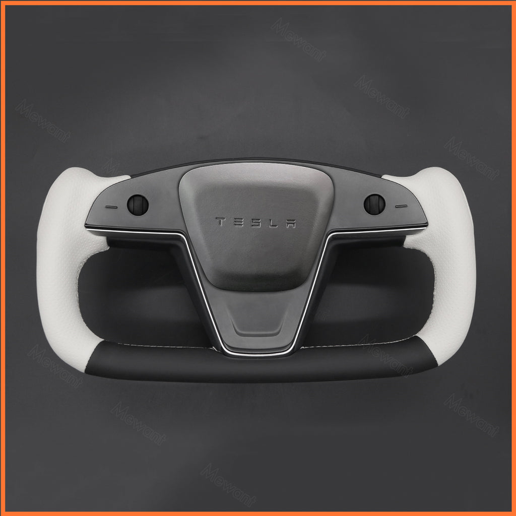 MEWANT Couvre Volant pour Yoke Lenkrad Tesla Model S 2022-2023 / Model X 2022-2023