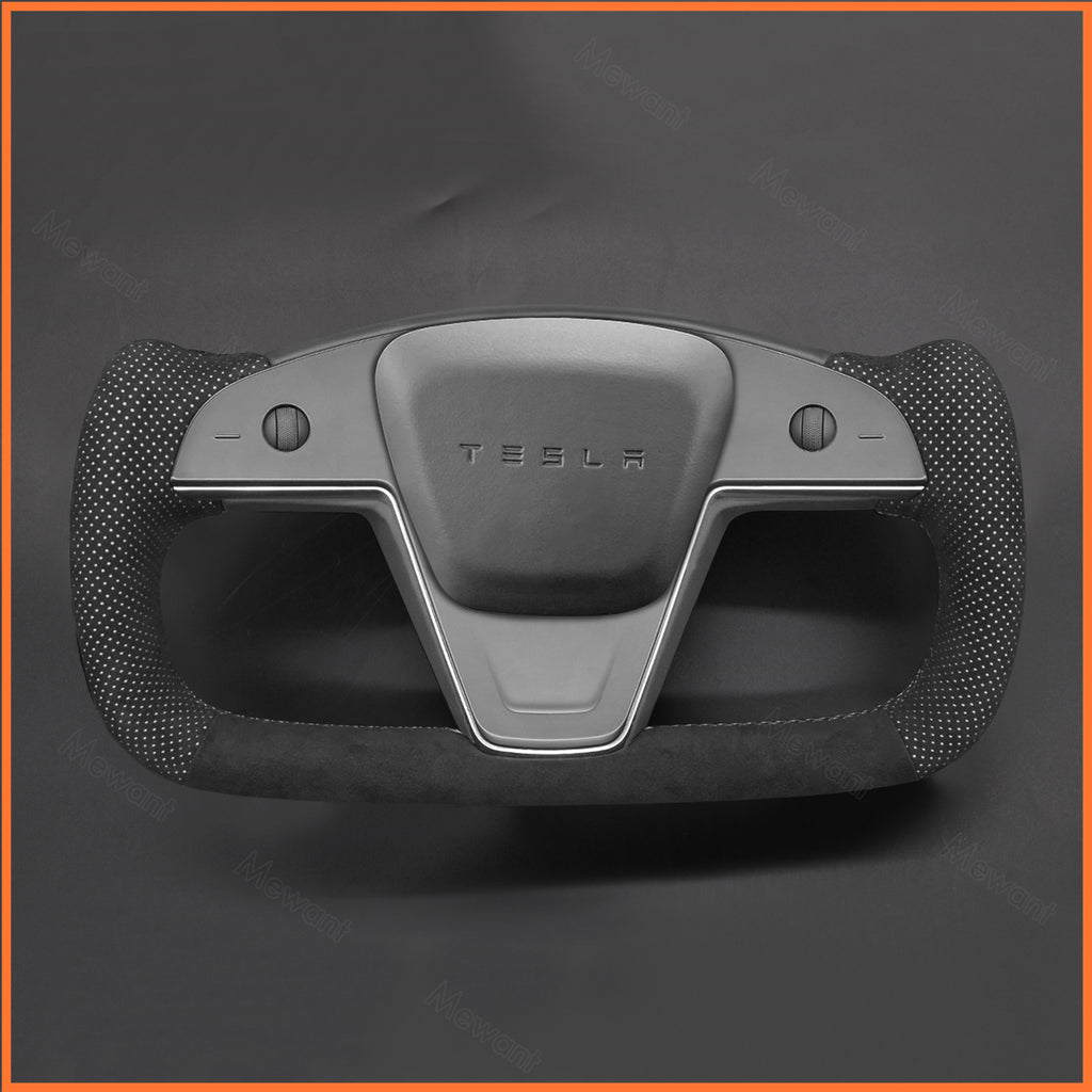 MEWANT Couvre Volant pour Yoke Lenkrad Tesla Model S 2022-2023 / Model X 2022-2023