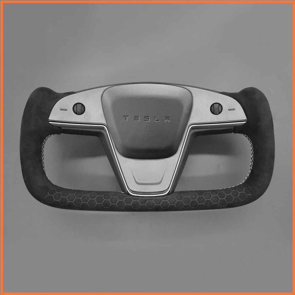 MEWANT Couvre Volant pour Yoke Lenkrad Tesla Model S 2022-2023 / Model X 2022-2023