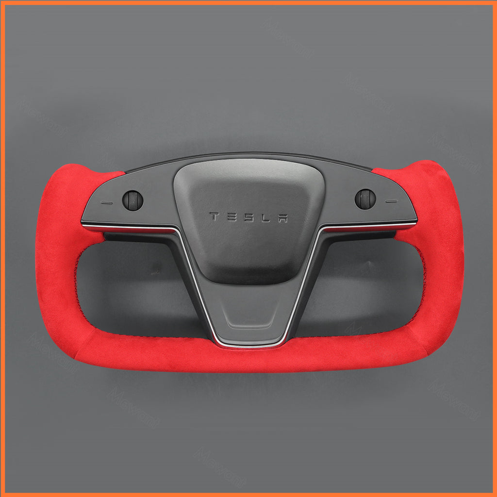 MEWANT Couvre Volant pour Yoke Lenkrad Tesla Model S 2022-2023 / Model X 2022-2023