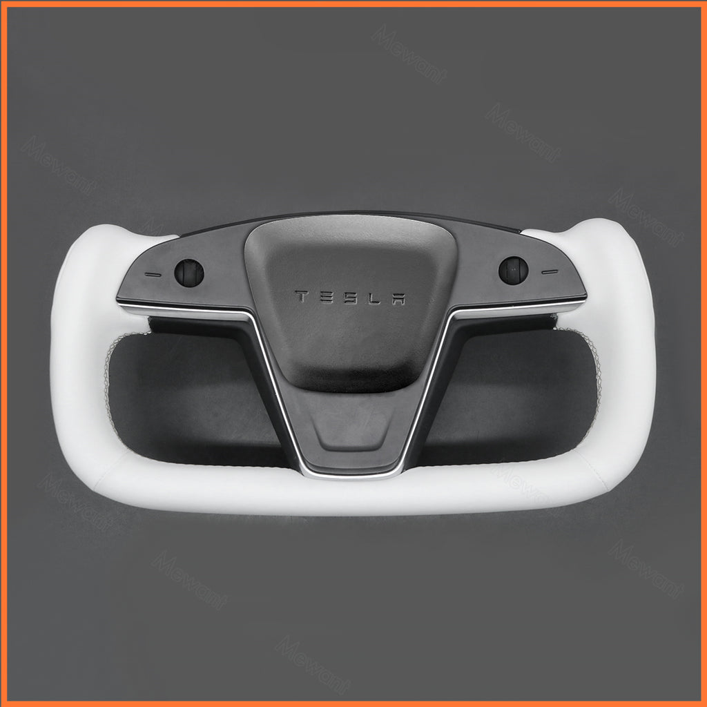 MEWANT Couvre Volant pour Yoke Lenkrad Tesla Model S 2022-2023 / Model X 2022-2023