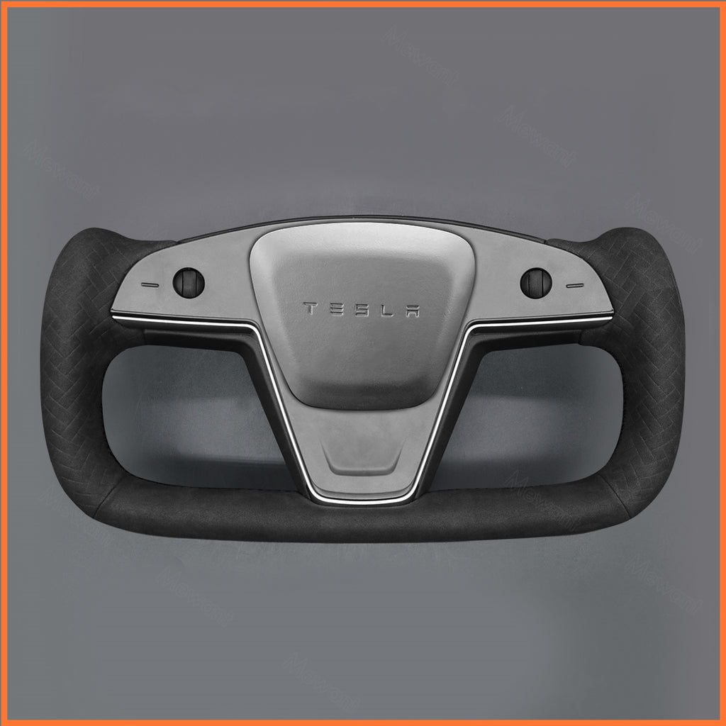 MEWANT Couvre Volant pour Yoke Lenkrad Tesla Model S 2022-2023 / Model X 2022-2023