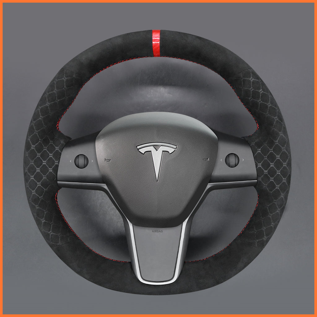 MEWANT Couvre Volant pour Tesla Model 3 2019-2023 Model Y 2021-2023