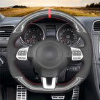 MEWANT Couvre Volant pour VW Golf 6 (VI) GTI Polo GTI Polo R-Line Scirocco CC Tiguan 2009-2014